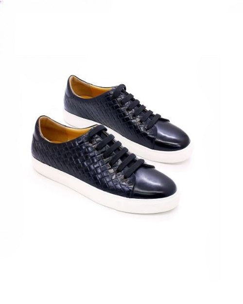 BLACK GOVERNORS BASKET LACE UP - WHITE SOLE