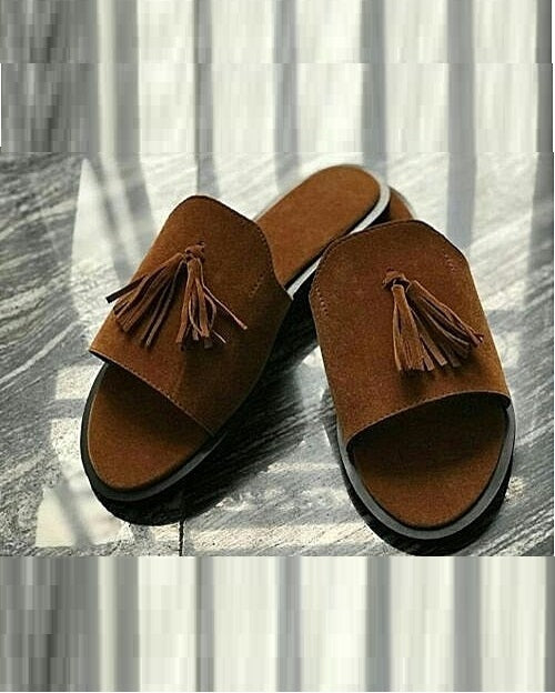 GOVERNORS BROWN CASCADE BROE PALM SLIPPERS – NaijaFootStore