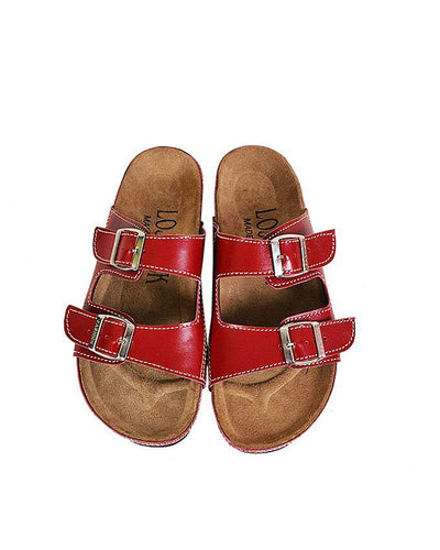 Mens Double Buckle Slip on - Wine