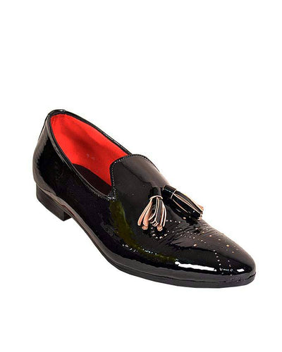 Patent Plain Brogues Tassel