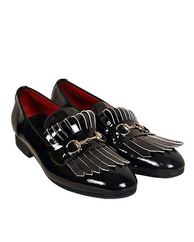 London Patent tassel loafers