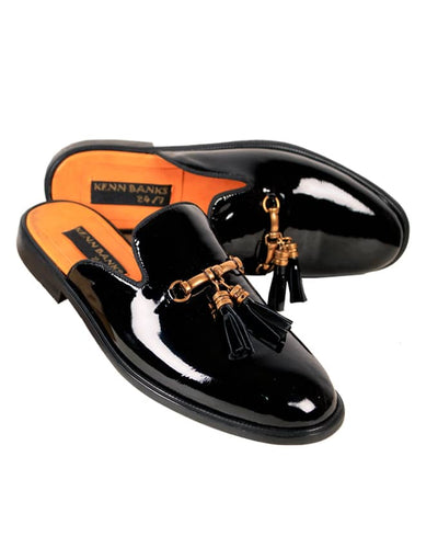 Kenn Banks Patent Half Shoe With Tassel