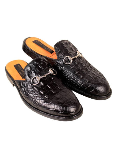 Kenn Banks Croc Skin Horsebit Half Shoe