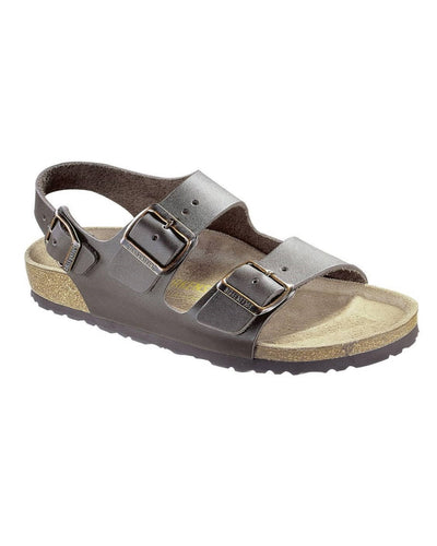 Mens Double Buckle Coffee Brown Sandals