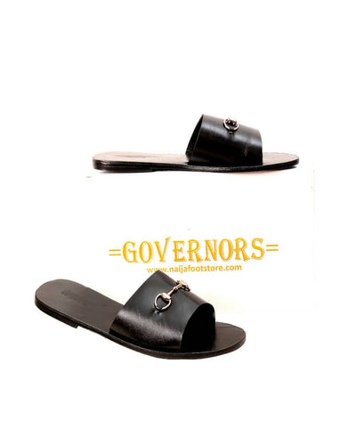 GOVERNORS NETTED LEATHER COVER PAM SLIPPERS WITH TASSEL DESIGN –  NaijaFootStore