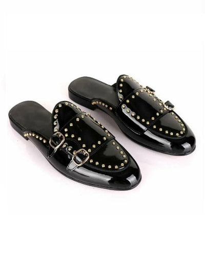 Mens Studded Double Monk Halfshoe