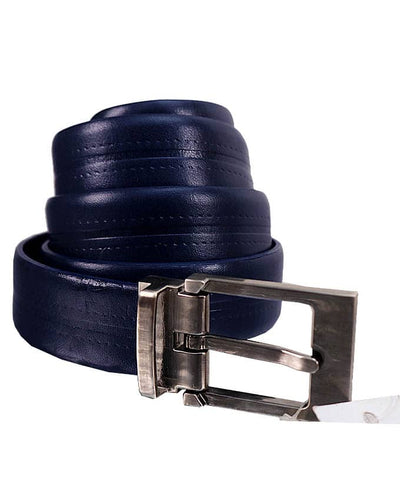 MEN'S NAVY BLUE ITALIAN LEATHER BELTS