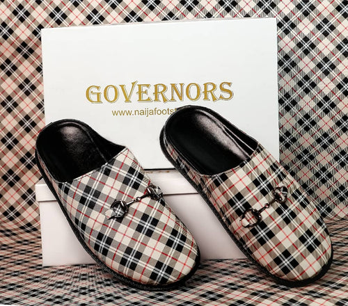 GOVERNORS NETTED LEATHER COVER PAM SLIPPERS WITH TASSEL DESIGN –  NaijaFootStore