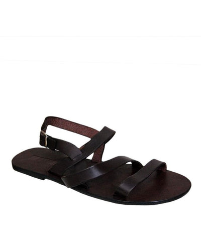 Two Tone Wing Strap Leather Sandals