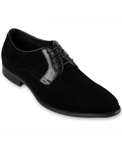 Suede Toned Leather Shooes for Men - Black